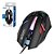 Mouse Gamer USB, 1.200 DPI, LED RGB Multicores, 4D Fighter, Preto, Exbom - MS-62 - Imagem 1