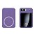 Carregador Portatíl Power Bank Magnetico 10000mAh Com Cabo USB-C, Uma Entrada USB e Uma Entrada USB-C - Roxo - Imagem 5
