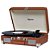 Toca Discos Vitrola Retrô HI FI Raveo Sonetto Chrome, Vinyl, Bluetooth, USB, Aux, Marrom - 26401 - Imagem 1