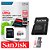 Cartão de Memória SanDisk Ultra, SDSQUNR, 128G, GN3MA, Micro SDXC, Com Adaptador SD - Imagem 1