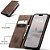 Capa Carteira Flip de Couro Para iPhone 16 Pro MAX, Magnética, Com Porta Cartões, Marrom - Imagem 2