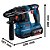 Martelete Perfurador GBH 180-LI SDS Plus 2J 18V Brushless, 2 Baterias 4.0Ah Com Maleta e Acessórios BOSCH-06119111E0-000 - Imagem 6