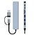 HUB USB 8 em 1, Com Leitor de Cartão, Porta USB-C, USB 3.0 / 2.0, Leitor de Cartão SD/TF, Cinza - Imagem 4