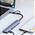 HUB USB 8 em 1, Com Leitor de Cartão, Porta USB-C, USB 3.0 / 2.0, Leitor de Cartão SD/TF, Cinza - Imagem 7