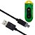 Cabo USB Para V8, Carregamento Rápido, 25W, 1 Metro de Comprimento, Preto, Caixa Verde - Imagem 1