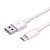 Cabo USB Para USB-C, Carregamento Rápido, 6A, 30cm Comprimento, Lehmox, LE-377, Branco - Imagem 1