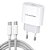 Fonte Carregador Turbo, 30W, Com Cabo 1 Metro Tipo-C Para Tipo-C, H'Maston, CB-23, Branco - Imagem 1