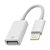 Adaptador OTG USB 3.0 (Fêmea) Para Lightning (Macho), Transmissão de Alta Velocidade, ZHQ-11, H'Maston, Branco - Imagem 1