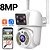 Câmera de Segurança Dupla, Giratória, IP, Wi-Fi, Full HD, 8MP, Tuya, Smart Life, 2.4G, Branca - ZS070 - Imagem 1