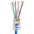 Conector Cristal RJ45 Cat5e/Cat6e EZ Exbom Vazado, CONT-RJ45V1K, 8P8C - Pacote Com 1.000 Unidades - Imagem 5