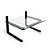 Suporte Para Monitor Ergonômico Ajustável, Office, Conforto e Estabilidade, Preto com Vidro Incolor - Reliza - Imagem 1
