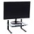 Suporte Para Monitor Ergonômico Ajustável, Office, Conforto e Estabilidade, Preto com Vidro Incolor - Reliza - Imagem 2