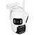 Câmera de Segurança Lente Tripla Giratória IP, Full HD 8MP, Wi-Fi Bluetooth, Compatível Alexa, APP iCSee - Branco - Imagem 4