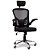 Cadeira Ergonômica Eurynom Giratória para Escritório e Home Office com Encosto Reclinável e Apoio Lomba, Preto - Imagem 1