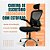 Cadeira Ergonômica Eurynom Giratória para Escritório e Home Office com Encosto Reclinável e Apoio Lomba, Preto - Imagem 7