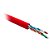 Metro de Cabo de Rede LAN 4PX24AWG CAT6 UTP -100% Cobre Wec, CM INT - Vermelho - Imagem 3