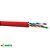 Metro de Cabo de Rede LAN 4PX24AWG CAT6 UTP -100% Cobre Wec, CM INT - Vermelho - Imagem 4