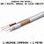 Metro de Cabo Coaxial 4mm Trançado com Alimentação Interna para CFTV, Diproseg, 2x26AWG - Branco (Venda por Metro) - Imagem 1
