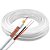 Rolo 100 Metros de Cabo Coaxial 4mm Trançado com Alimentação Interna para CFTV, Diproseg, 2x26AWG - Branco - Imagem 2