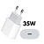 Fonte Carregadora USB-C 35W Compatível iPhone 15 Pro Max, iPad, Apple Watch e AirPods – Branco - Imagem 3