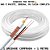Metro Cabo Coaxial CFTV Condutti 4mm Dupla Blindagem 750 Ohms 2x26AWG Anti-Chama HIB RF4MMCEL Branco (Venda por Metro) - Imagem 6