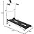 Esteira Mecânica Mile Fitness Dobrável 3 Inclinações Ajustáveis 110kg Display Tempo Distância Calorias 130x50x120cm - Imagem 2