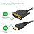 Cabo Conversor DVI 24+1 Macho para HDMI Macho 1.5 Metro KNUP, KP-YP5009, Banhado a Ouro - Imagem 6