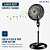 Ventilador de Coluna 40cm Mondial Turbo NVT-40C-8P-B Com 8 pás, 3 Velocidades, 140W, 220V - Preto/Prata - Imagem 2