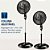 Ventilador de Coluna 40cm Mondial Turbo NVT-40C-8P-B Com 8 pás, 3 Velocidades, 140W, 220V - Preto/Prata - Imagem 3