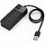Cabo Extensor Hub Lukton USB 3.0 SuperSpeed 30Cm , 4 Portas Hub, Suporta Até 500GB - Preto - Imagem 1