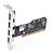 Placa Pci Usb 2.0 Para Pc Com 5 Portas 480MBP/s Knup Hb-T74 - Imagem 1
