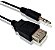Cabo Adaptador P2 X USB Femea MP3 MP4 Auxiliar 15 CM - Imagem 1