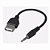 Cabo Adaptador P2 X USB Femea MP3 MP4 Auxiliar 15 CM - Imagem 3