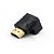 Adaptador HDMI Fêmea Para HDMI Macho 90° Graus em L , Fixo - Preto - Imagem 5