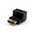 Adaptador HDMI Fêmea Para HDMI Macho 90° Graus em L , Fixo - Preto - Imagem 6