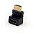 Adaptador HDMI Fêmea Para HDMI Macho 90° Graus em L , Fixo - Preto - Imagem 8
