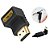 Adaptador HDMI Fêmea Para HDMI Macho 90° Graus em L , Fixo - Preto - Imagem 9