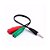 Cabo Adaptador P3 Para P2 Duplo Xt 2132 Para Microfone E Fone Headset - Imagem 1
