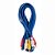Cabo Rca Azul Lianda 3 Metros Av 3+3 Áudio Vídeo Tv Dvd Net Sky Lcd - Imagem 2