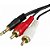 Cabo De Audio P2 Macho Para 2 RCA 1.5 Metros It Blue LE-1008-1 - Imagem 1