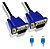 Cabo Vga Com Filtro Para Pc Monitor 1.8 Metros Macho x Macho 80° 30V Honglin - Imagem 1