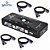 Chaveador Kvm Usb 2.0 Switch 4 Portas Vga e Usb B 3 Usb A Controladores 1 Vga Vídeo Com 4 Cabos - Imagem 1