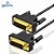 Cabo Dvi 24+1 Macho Para Dvi 24+1 Macho 2 Metros Conectores Dourados FSU Linkey SDD01020 - Imagem 1