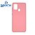 Capa Silicone TPU Reforçado Rosa Botões Em Azul Samsung Galaxy A21s - Imagem 1
