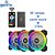 Cooler Fan RGB Gamer Aigo DR12 RGB - 3 em 1 Com Controle - Imagem 2