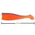 Isca Artificial Shad Para Garoupa 21cm Laranja com Preto - Imagem 2