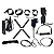 KIT BONDAGE 9 PEÇAS BDMS SADO FETICHE - Imagem 1