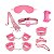 KIT SADO ERÓTICO BONDAGE 3 ROSA - Imagem 1