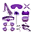 KIT SADO BONDAGE X COM 10 ITENS - Imagem 1