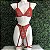 CONJUNTO AURORA 3 PEÇAS RENDA COM TASSEL E FIVELA DOURADA - Imagem 1
